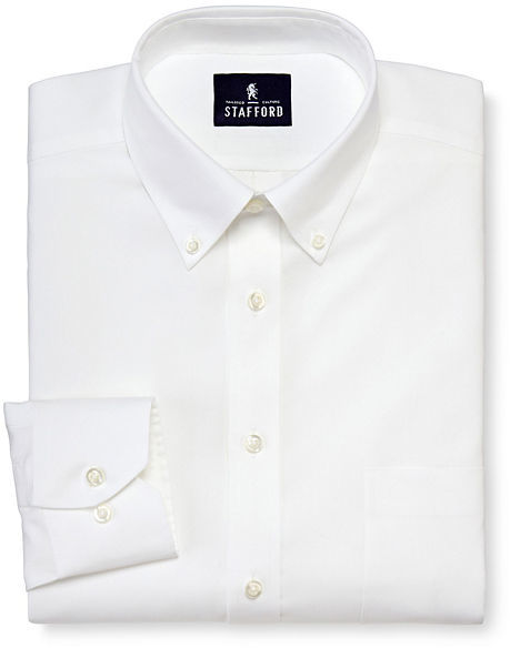 jcpenney Stafford Executive Non Iron Cotton Pinpoint Oxford Shirt ...