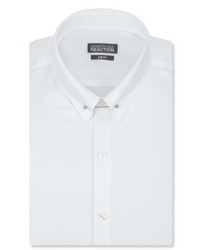 Kenneth Cole Reaction Slim Fit White Solid Dress Shirt