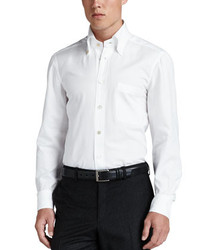 Kiton Oxford Dress Shirt White