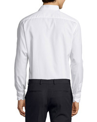 Valentino Long Sleeve Button Front Dress Shirt White