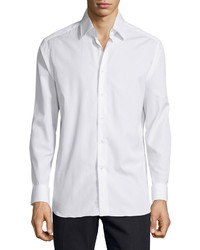 Valentino Long Sleeve Button Front Dress Shirt White