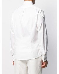 Brunello Cucinelli Long Sleeve Pleated Bib Shirt