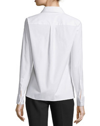 Michael Kors Michl Kors Collection Long Sleeve French Cuff Shirt Optic White