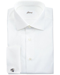 Brioni Micro Striped Dress Shirt White