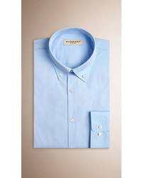 Burberry Modern Fit Button Down Collar Stretch Cotton Shirt