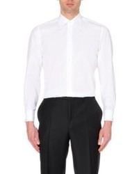 Canali Modern Fit Double Cuff Cotton Twill Shirt