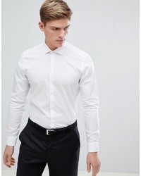 MOSS BROS Moss London Extra Slim Smart Shirt In White With Stretch