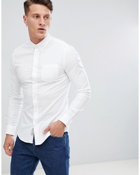 Burton Menswear Muscle Fit Oxford Shirt In White