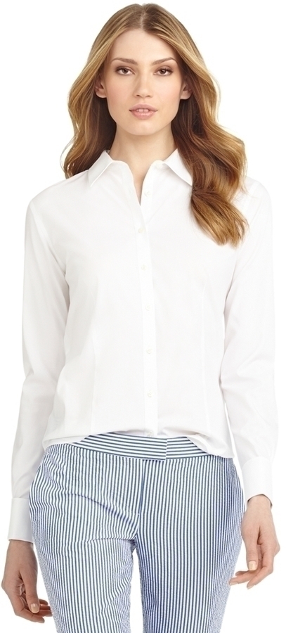 Brooks Brothers Non Iron Fitted French Cuff Dress Shirt, $98 | Brooks ...