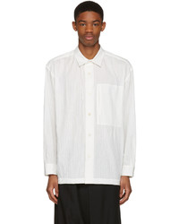 Issey Miyake Off White Wrinkled Classic Shirt