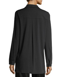 Eileen Fisher Organic Cotton Jersey Collared Shirt