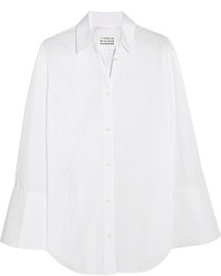 Maison Margiela Oversized Pinstriped Cotton Poplin Shirt