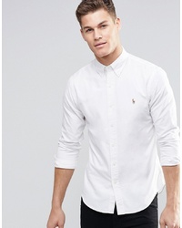 Polo Ralph Lauren Oxford Shirt In Slim Fit White