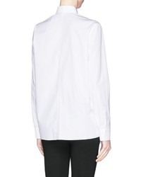Givenchy Pearl Button Down Collar Cotton Poplin Shirt