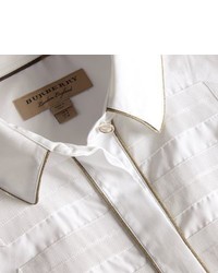 Burberry Piped Jacquard Cotton Shirt