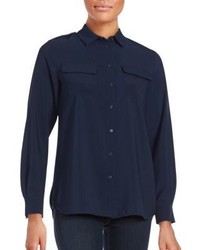 French Connection Pippa Plains Long Sleeve Button Down Shirt