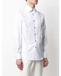 Brunello Cucinelli Pleated Bib Cotton Shirt