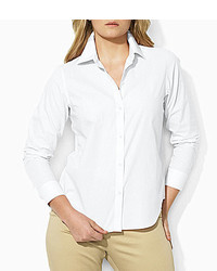 Lauren Ralph Lauren Plus Cotton Poplin Dress Shirt