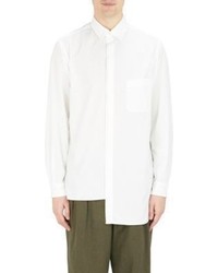 Yohji Yamamoto Pour Homme Uneven Hem Elongated Shirt White