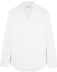 Golden Goose Deluxe Brand Rachel Metallic Trimmed Cotton Shirt White