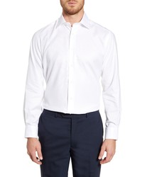 David Donahue Regular Fit Oxford Cotton Dress Shirt In White At Nordstrom