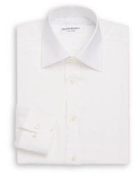 Saint Laurent Regular Fit Solid Linen Dress Shirt