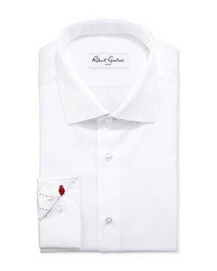 Robert Graham Lambert Herringbone Dress Shirt White