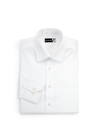 Saks Fifth Avenue Black Label Twill Dress Shirt White
