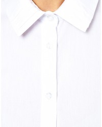 Asos Shirt With Pleat Detail Collar And Cuff