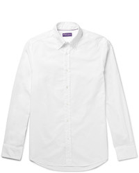 Ralph Lauren Purple Label Slim Fit Button Down Collar Cotton Oxford Shirt