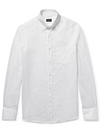 Ermenegildo Zegna Slim Fit Button Down Collar Cotton Oxford Shirt