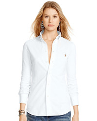 Polo Ralph Lauren Slim Fit Button Front Knit Shirt, $98 | Macy's
