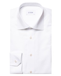 Eton Slim Fit Cotton Linen Dress Shirt In At Nordstrom