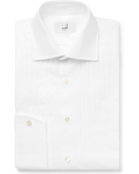 Dunhill Slim Fit Cutaway Collar Double Cuff Cotton Tuxedo Shirt