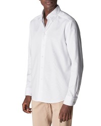 Eton Slim Fit Oxford Cotton Blend Dress Shirt In At Nordstrom