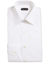 Tom Ford Slim Fit Solid Dress Shirt White