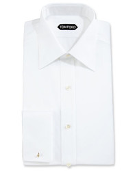 Tom Ford Slim Fit Solid Dress Shirt White