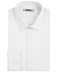 DKNY Slim Fit Stretch Pinpoint Solid Dress Shirt