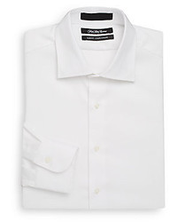 Saks Fifth Avenue Slim Fit Textured Cotton Dress Shirt