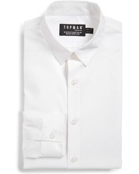 Topman Slim Fit Textured Cotton Dress Shirt