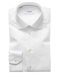 Eton Slim Fit Twill Dress Shirt