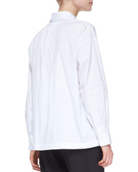 eskandar Slim Shirt With Collar White