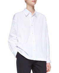 eskandar Slim Shirt With Collar White