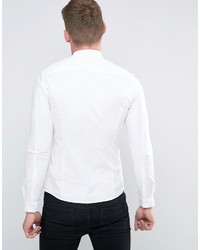 Asos Smart Skinny Oxford Shirt In White