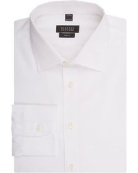 Barneys New York Solid Dress Shirt White