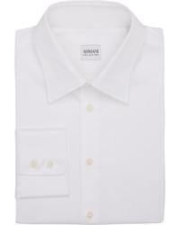 Armani Collezioni Solid Dress Shirt White
