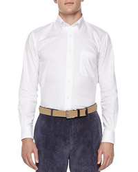 Peter Millar Solid Oxford Shirt White