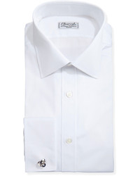 Charvet Solid Poplin French Cuff Shirt White