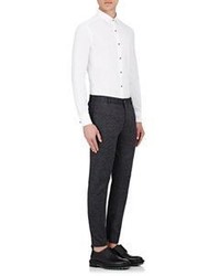 Lanvin Solid Ribbed Shirt White
