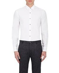 Lanvin Solid Ribbed Shirt White
